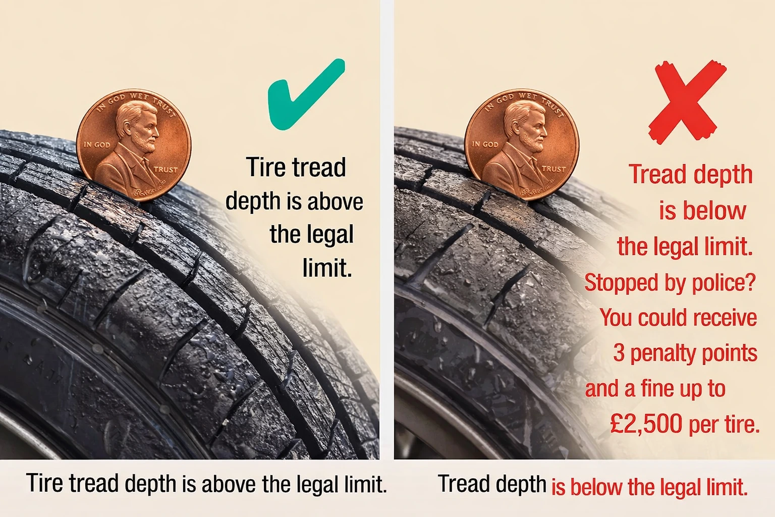 tread depth for rain]