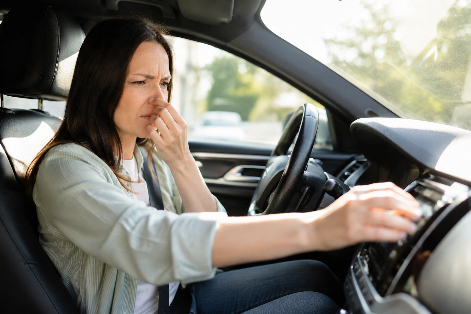 burning smell while driving]